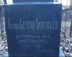Памятник на могиле Г.А. Амбургера на Смоленском кладбище